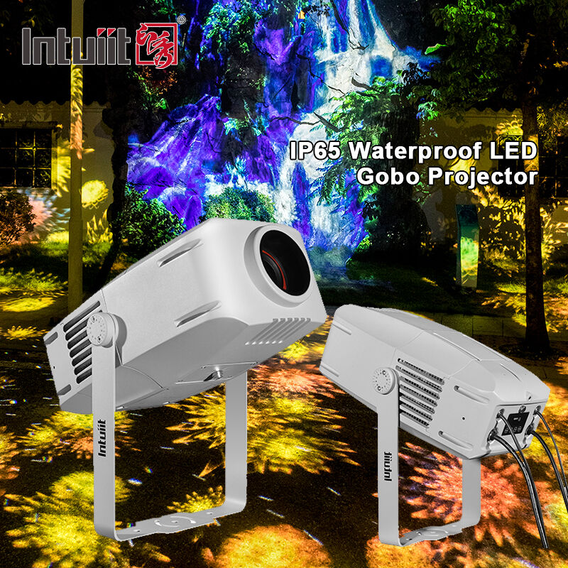 LED Gobo Projector Light 400W Rotating Logo Image Projector DMX512 Pencahayaan panggung untuk acara pameran pertunjukan profesional
