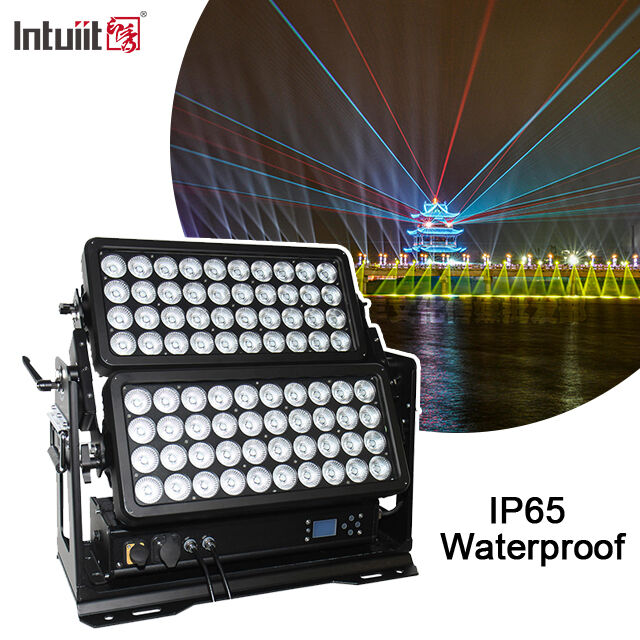 Grosir Pabrik 800W Lampu Sorot LED Luar Ruangan IP65 80X10W RGBW 4in1 Proyektor Lampu Cuci Panggung untuk Proyek Fasad Kecantikan Kota