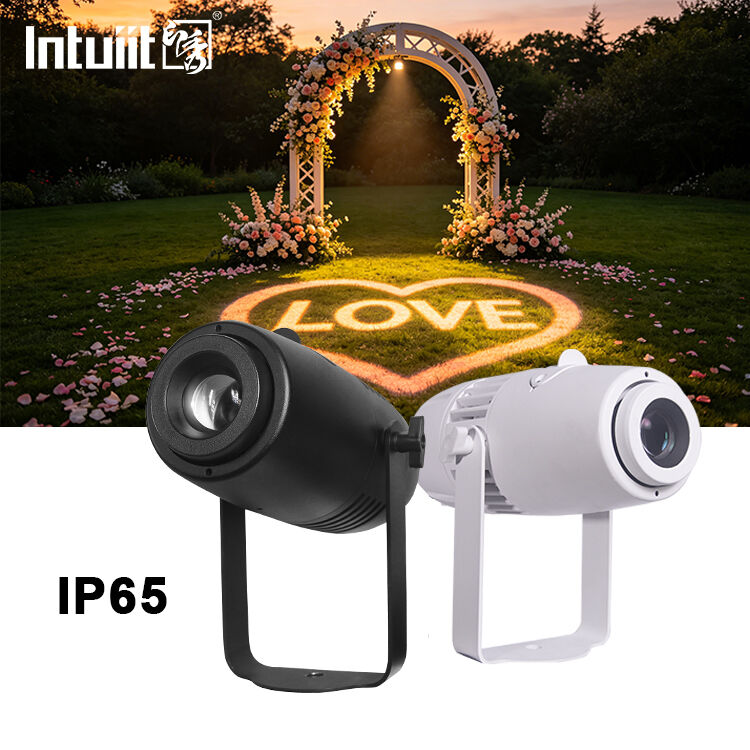 Disesuaikan 60W LED Outdoor Projector Lampu Logo Custom Gobo Projector untuk Outdoor Iklan Bisnis Acara Pernikahan Dekorasi