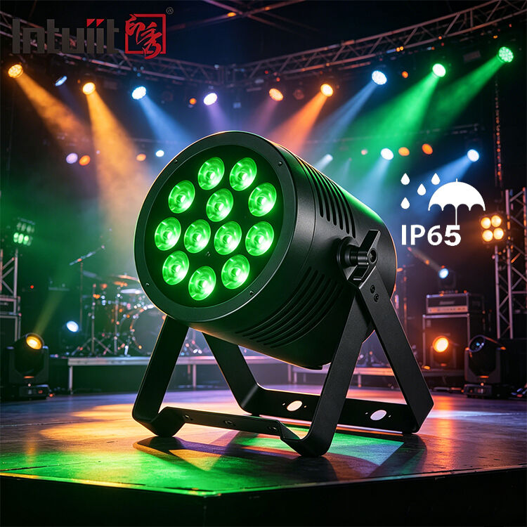Outdoor IP65 Tahan Air 12X20W RGBWA UV 6 In 1 Lampu Par LED Profesional DMX DJ Panggung Cuci lampu Sorot untuk Disko Acara Pernikahan