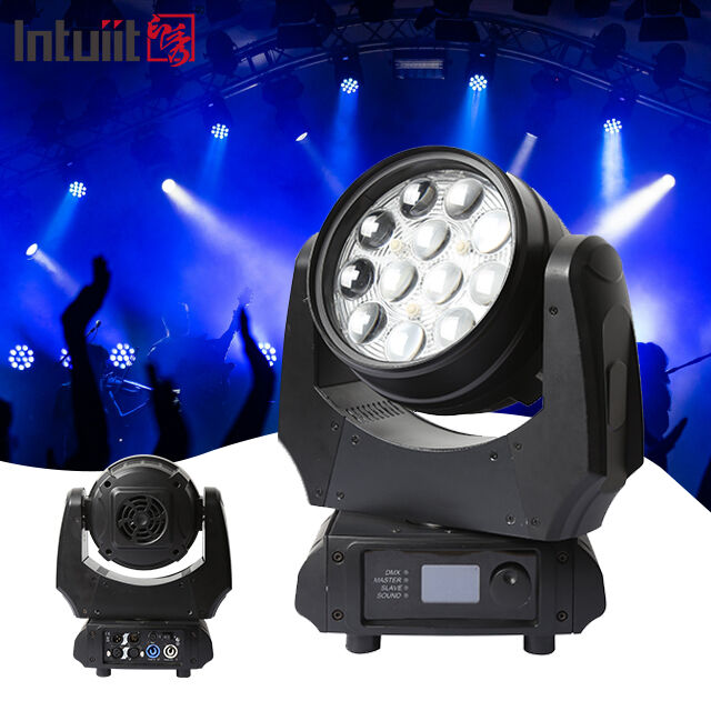 Diskon Besar Lampu Cuci Kepala Bergerak LED 12X10W RGBW 4in1 DMX512 Lampu Pencelupan Panggung Profesional untuk Pesta Pernikahan KTV