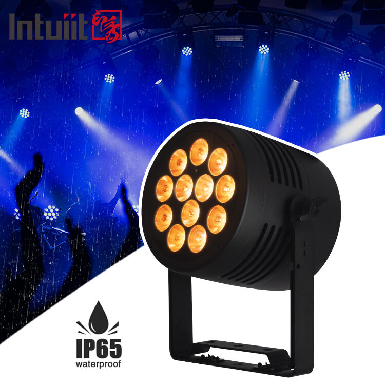 12*20W RGBWA + UV 6in1 Lampu Par LED IP65 Tahan Air Luar Ruangan DMX512 Lampu Panggung untuk Pesta DJ Pernikahan