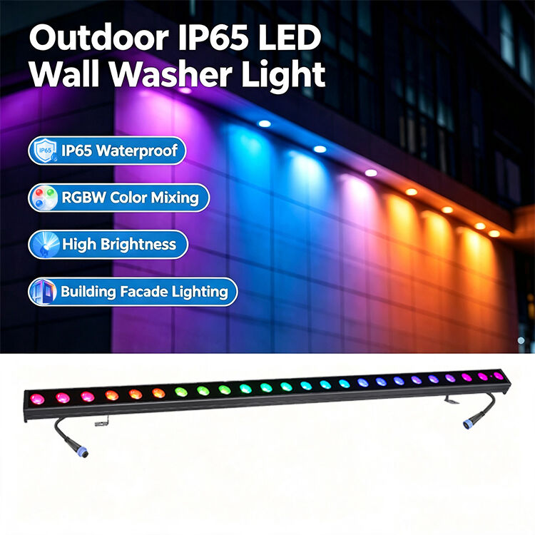 2x24W RGBW 4-in-1 IP65 Outdoor LED Linear Wall Washer
