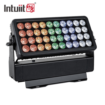 Kecerahan Tinggi Warna Kota LED Lampu Cuci Luar Ruangan IP65 Stage Dmx RGBW 4 In 1 LED Wall Washer 40X10W