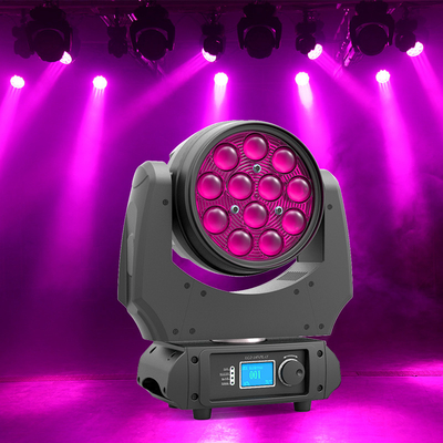 12x10W Zoom Wash Moving Head Stage Light Led Beam Wash Moving Head Untuk Pesta