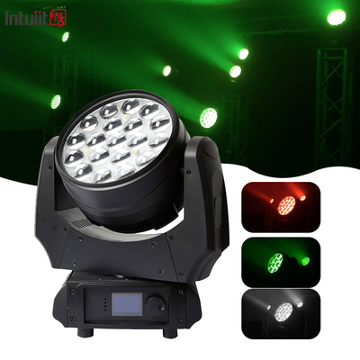 Zoom Gerak Led Cuci Cahaya 19x10w 4 in 1 Proyektor Gobo Rgbw Lampu depan Party Stage Lighting Efek Bar Night Club Disco