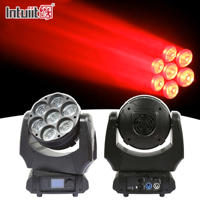 Led Moving Head Light 7x40w RGBW 4in1 Sharpy Beam With Zoom Wash Lampu panggung DJ Lampu