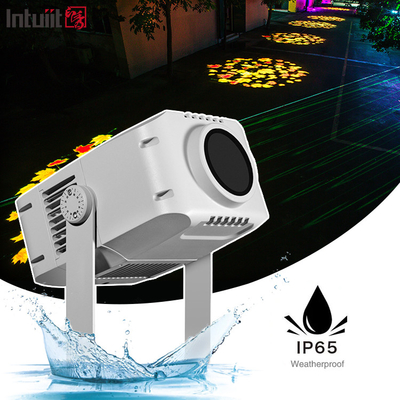 Waterproof 100W Custom Logo Iklan Rotating Gobo Projector Lampu Lampu Iklan Luar Ruang