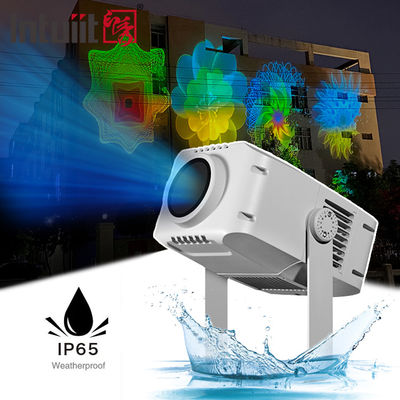 Lampu Logo Iklan LED Berputar 100W Proyektor Gobo Pola Kustom Tahan Air IP65 Luar Ruangan