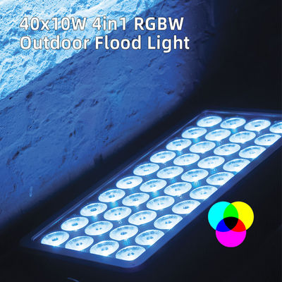 Wall Washer Light 40x10W RGBW 4-in-1 Waterproof Floodlight untuk City Stage Park Aluminium Wash Led Lighting