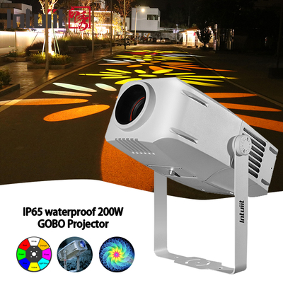 200W Custom Gobo Projector Ip65 Cahaya Tinggi Iklan Led Outdoor Natal Gobo Logo Projector Lampu Iklan