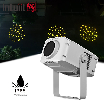 Proyektor Gobo Kustom 100w Ip65 Kecerahan Tinggi LED Iklan Luar Ruangan Natal Gobo Logo Proyektor Lampu Iklan