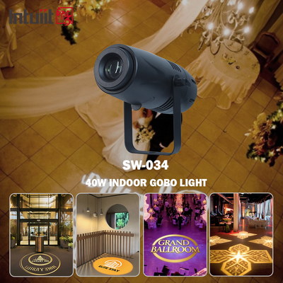 Lampu Proyektor Gobo Iklan Komersial Dalam Ruangan 40w Led Proyektor Lantai Logo Selamat Datang Pabrik Sumber