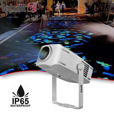 Lampu Proyektor Logo Kustom LED RGBW 400W IP65 Tahan Air Lampu Proyektor Logo LED Berputar untuk Luar Ruangan