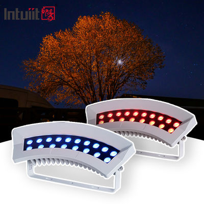 LED RGBW profesional Pembangunan Pohon Flood Light Waterproof IP65 DMX512 LED Floodlight untuk Pencahayaan Fasad Luar Ruang 36W