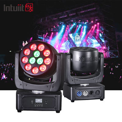 12x8W RGBW LED Bergerak Head Wash Stage Light Disco Party Beam Effect DMX Control untuk Taman Hiburan Malam