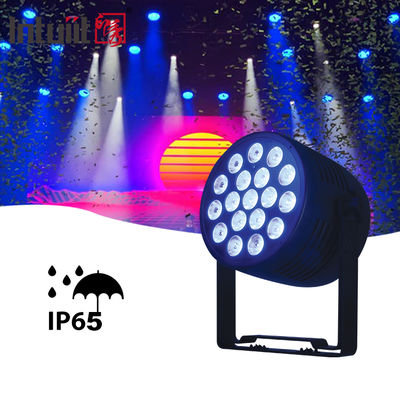 Lampu Par LED Luar Ruangan IP65 - 18x20W RGBWA UV 6in1 Tahan Air DJ Stage Light Suara Diaktifkan Otomatis Dukungan RDM & Kontrol DMX Uplight untuk Pernikahan Ulang Tahun Pertunjukan Musik Pesta Acara Pencahayaan Panggung