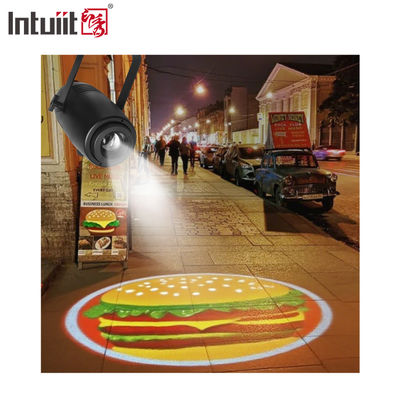 Proyektor Logo Gobo Lampu Iklan LED untuk Pintu Luar Ruangan Tahan Air IP65 60w Kustom