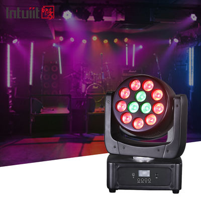 Lampu Panggung Moving Head LED 12x8W Lampu Panggung RGBW dengan Suara Diaktifkan untuk Pertunjukan Pencahayaan Panggung Klub Disko