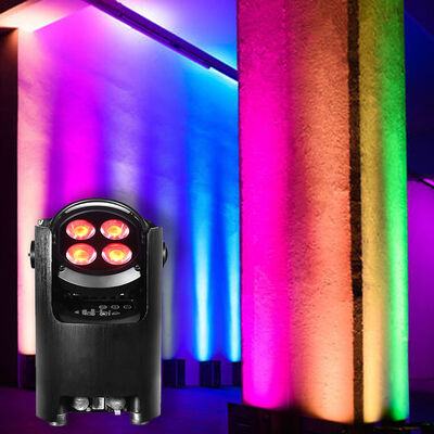 Lampu Sorot LED Bertenaga Baterai Nirkabel IP54 RGBW 4*12W untuk Aplikasi Taman