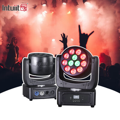 Lampu Moving Head LED 12x8W RGBW oleh DMX 512 Lampu Panggung yang Diaktifkan Suara