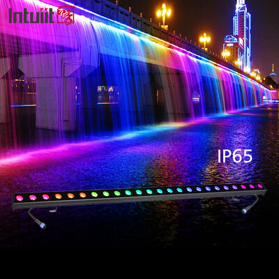 Lampu Dinding Linear 24*2W Aluminium RGBW DMX IP65 Tahan Air untuk Pencahayaan Gereja Panggung Outdoor