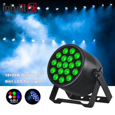 Lampu Par LED Tahan Air IP65 Luar Ruangan 18X20W RGBWA UV 6in1 Lampu Cuci Panggung Profesional DMX DJ Can untuk Acara Klub Stadion