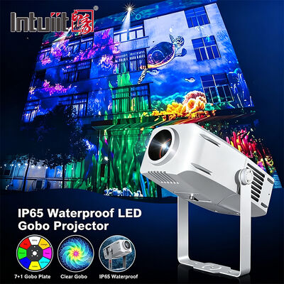 Proyektor Logo LED Gobo 400W IP65 Outdoor DMX512 Pola Kustom untuk Bangunan, Iklan & Acara