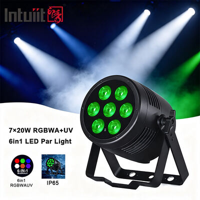 Lampu LED PAR Outdoor RGBWA+UV 6-in-1 IP65 7x20W — DMX512 Tahan Air untuk Panggung, Pernikahan & Acara