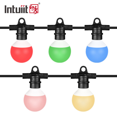 Kontrol Piksel Penuh RGBW Globe String Lights Untuk Restoran