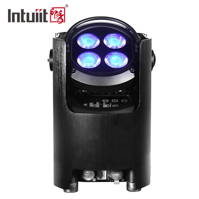 Lampu Panggung Pernikahan Aluminium 4*12W Nirkabel Dmx Bertenaga Baterai Led Par Uplights