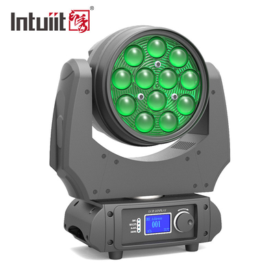 12x10w Zoom Wash LED Beam Moving Head Light Untuk Dj Club Dmx Party Stage Light