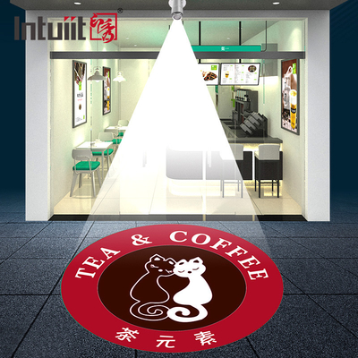 60W Led Rotating Advertising Gobo Light Outdoor HD Custom Pattern Logo Projector Untuk Pernikahan Selamat Datang